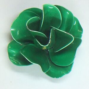Green Flower Brooch